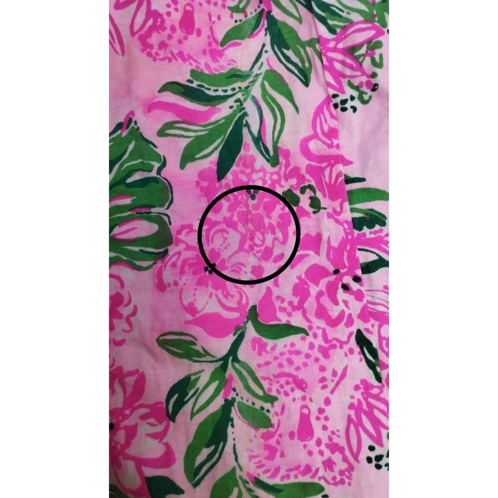 Lilly Pulitzer Hayes Conch Shell Ruffle Mini Dress Floral Print Cotton L 288174 - Picture 9 of 10